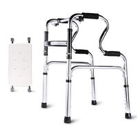 OUG Lightweight Walking Frame, Walker with Armrest Support Pad, Handicapped Aids, Thick Aluminum Alloy Rehabilitation Walking Frame, Suitable for Nursing Homes, Hospitals