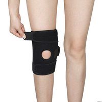 Ynport Knee Brace for Arthritis ACL Meniscus Outdoor Sports Lycra Spring Non-Bulky Best Open Patella Knee Protector Wrap Relieves Pain Symptoms(Black)