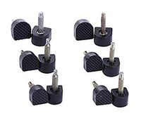 6 Pairs Women Lady Black Non-slip U-shape Heel Tips High Heel Repair Tips Caps Protectors Shoes Replacement Dowels For Minimizes Squeaking Of High-heeled Shoes (Size 8, 9, 10 mm)