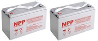 NPP High Rate HR12390W 12V 390W AGM Sealed Lead Acid Deep Cycle 12V 120Ah Battery with Button Style Terminals (2Pack)