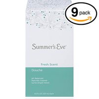 (Pack of 9 Bottles) Summer's Eve Fresh Scent Douche Vinegar & Water, Feminine Wash, 4.5oz Bottles. PH Balanced, Naturally Inspired, Gynecologist Tested (Pack of 9 Bottles, 4.5oz Each Bottle)