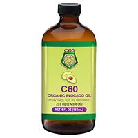 C60 Purple Power Organic Avocado Oil (4 Fl Oz) 99.99% Pure Carbon 60 Antioxidant - Third-Party Tested for Purity, Quality & Concentration - Made in The USA