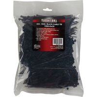 Ironton Multi-Pack of Cable Zip Ties - 1,000-Pk. 4in.L x .142in.W, 18-Lb. Tensile Strength, Black