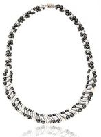 Elegant Womens Hematite Magnetic Therapy Necklace with Healing Stones Pain Relief for Neck Arthritis Migraine Headaches Shoulders and Back (Regular, White Howlite)