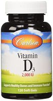 Carlson Vitamin D3 2000 IU, 120 Softgels