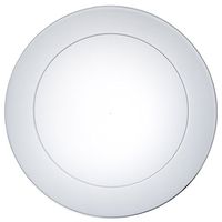Party Essentials N93021 Hard Plastic Round Buffet/Luncheon Plate, 9" Diameter, Clear (Case of 360)