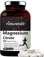 NatureBell Magnesium Citrate, 500mg Per Serving,180 Capsules, Powerfully Supports Energy, Metabolism, Muscles, Heart, Bone Health and Immune System, No GMOs and Made in USA
