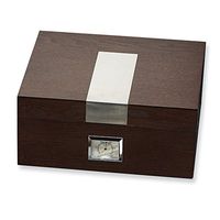 Espresso Wood (Holds 50) Cedar Lined Cigar Humidor
