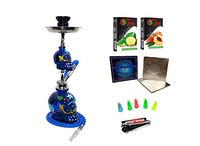 Brand New Zebra Smoke: Cinco De Mayo Skull Hookah Blue Complete Starter Kit 20" Tall