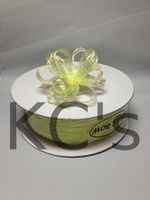 1/8" Baby Maize 50 Yards Organza Nylon Iridescent Center with String Pull up Ribbon Bow