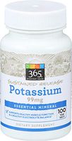 365 Everyday Value, Potassium 99mg, 100 ct