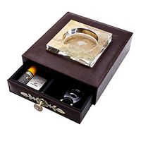 JQWGYXJH humidor, Cigar Humidor, Storage Crystal Cigar Ashtray Cigar Box Gift Box Lighter, Beautiful And Practical, Large Space beatufe