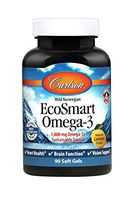 Carlson - EcoSmart Omega-3, Sustainable Source, Promotes Heart, Brain, Vision & Joint Health, Lemon, 90 soft gels