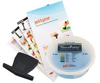 TheraPutty Antimicrobial Exercise Putty Blue - Firm 4 OZ + Puttycise Key Turn TheraPutty Exercise Tool + Manual Bundle