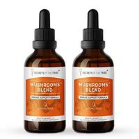 Mushrooms Blend Alcohol-Free, Glycerite Chaga, Shiitake, Maitake, Cordyceps, Reishi Mushroom. Tincture, Herbal Extract Immune Support Formula 2x4 OZ