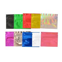 Colorful Mylar Aluminum Foil Zip Lock Bags Pouches Food Storage Pouches Accessory Snack Package Bags Zipper Aluminum Foil Food Grade Pouches (Pack of 100) (7.5x6.5 cm(2.95"x2.56"), Pink)