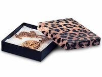 3-1/2x3-1/2x7/8 LEOPARD Jewelry Bow/Non-Tarnish Cotton (1 unit, 100 pack per unit.)