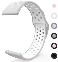 Sunnywoo 20mm Watch Silicone Watch Band Strap with Quick Release Pins Compatible with Garmin Vivoactive 3,Samsung Galaxy Watch 42mm /Ticwatch E and All The 20mm Width Smart and Traditional Watch Lugs