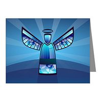 Note Cards (10 Pack) Contemporary Abstract Stained Glass Angel