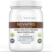 Whey Isolate Protein Powder Chocolate Meal Replacement Supplement for Lean Muscles 100% Low Cholesterol & Calorie-Low Carb Powder, Non-GMO, Lactose, Gluten Free Women & Men 14.82 oz