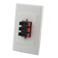 YinXiong 1 Gang Screwless Spring Clip Style 3.0 Speaker Wall Plate