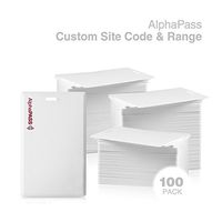 Same Day Custom Programmed AlphaPass Clamshell Proximity Card for Access Control. Replaces HID 1326 ProxCard II. Standard 26 bit H10301 Format. Choose Your Facility Code & Range. (100 Pack)