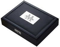 Personalized Groomsmen Visol Drako Black Travel Cigar Humidor - Holds 20 Cigars