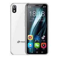 K-Touch I9 Super Mini Mobile Phone 3.5"Smallest Small Android Smart Phone Face ID Android 6.0 4G Quad Core 2GB 16GB Play Store (White, I9G 16G ROM Add 32GB)