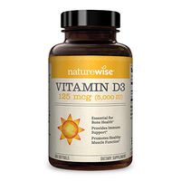 NatureWise Vitamin D3 5,000 IU (1 Year Supply) for Healthy Muscle Function, Bone Health, and Immune Support Non-GMO in Cold-Pressed Organic Olive Oil  Gluten-Free (Packaging May Vary) [360 Count]