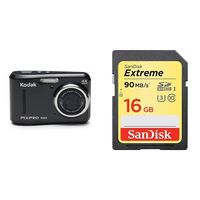 Kodak PIXPRO Friendly Zoom FZ43 16 MP Digital Camera with SanDisk Extreme 16GB