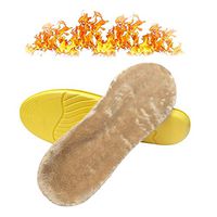 Enwepoeo Wool Insole Autumn and Winter Warm Insole Memory Cotton Blend Wool Felt Breathable Shock Absorption Sweat for Women and Men,Brown,35~40