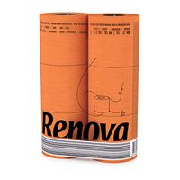 Renova RNVJ0002OR Orange 3 Ply Toilet Paper (6 Rolls)