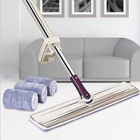 Mop Double Sided Non Hand Washing Flat Mop, ALOVEMO Hands-Free Washable Mop Home Cleaning Tool Lazy Floor Mop Head Replacement Home