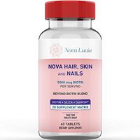 Hair, Skin & Nails Vitamin Biotin 5000 mcg, Silica, OptiMSM 28 Multi-Vitamin Supplement for Healthy Hair, Glowing Skin, Strong Nails, Antioxidant Anti-Aging Skin Care for Men and Women 60 Tablets