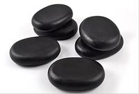 2pcs /lot Massage Hot Stones Set Natural Lava Basalt Hot Stone Cold Rock for Spa, Massage Therapy 3.14 x 2.36 in(6x8cm)