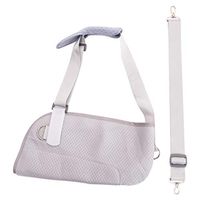 Healifty Arm Sling Immobilizer Strap Breathable Mesh Adjustable Medical Support Strap for Broken Arm Fractured Bones for Adults Men Women Grey Size L