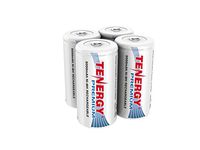 Tenergy Premium Rechargeable C Batteries, High Capacity 5000mAh NiMH C Size Battery, C Cell Battery, 4-Pack