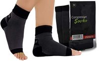 Ankle Compression Socks - A Toeless Foot Sleeve That Makes a Great Night Splint for Women Neuropathy and Relief for Ankle Swelling and Heel Pain.