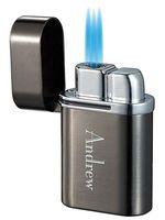Personalized Visol Triflow Triple Jet Torch Flame Table Cigar Lighter with Free Laser Engraving ([C] Text)