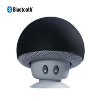 Quality Photo Bluetooth Speaker Black. Mini Portable Mushroom Design Speaker, with Bottom Sucker Function. Wireless-Auto Pairing with All Bluetooth Devices. Built in Mic.