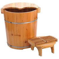 NJYT Wood Foot Bath Bucket Foot Massage Spa Foot Bucket Fumigation Barrel Home Foot Care Healthy Pedicure