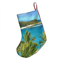 Hawaii Blue Ocean Blue Sky Trendy Xmas Socks Hanging Decoration Candy Bag Party Holiday Christmas Santa Claus Home Decor Gift
