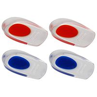 JIAHAO 2 Pairs Heel Cups, Gel Silicone Heel Pads Soft Heel Cushions for Plantar Fasciitis or Heel Spur