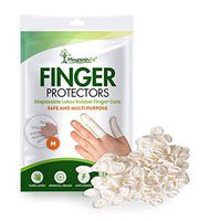 Finger Cots – Disposable Finger Protectors – Rubber Latex Finger Sleeve for Home and Medical Use, DIY, Electronic Repairs and More – Medical Grade Rubber Finger Protectors – 250pcs – Medium