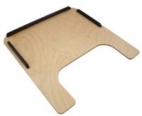 3/8 Inch Birchwood Wheelchair Tray with Rim