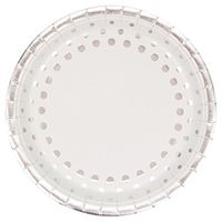 Creative Converting 317846 Sparkle and Shine Silver Plates, 9", Silver & White