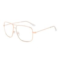 Blue Light Blocking Glasses Oversized Metal Frame Non Prescription Clear Glasses Frames for Women Men