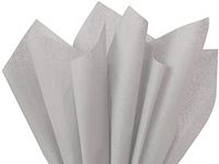 50 Gift Grade Tissue Paper Sheets - 15" x 20" Soft fold Packed Choose Color (Gray)