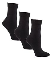 Diabetic Socks for Women by Sugar Free Sox - Maximize Circulation & Comfort - Womens Sock Size 9-11 - Black Crew 3 Pack