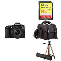 Canon EOS 80D Digital SLR Kit with EF-S 18-135mm f/3.5-5.6 Image Stabilization USM Lens (Black) + Free Accessory Bundle